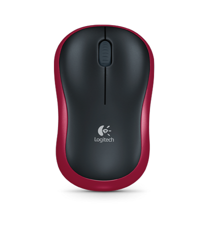 Logitech M185 Wireless Optical mouse red [RF 2.4Ghz, 1000 DPI, 3-Button, AA, 10m]