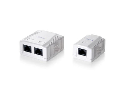 Equip 235112 Surface Mounted Box 2-Port Cat.5e unshielded, white