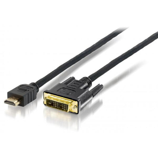 Equip 119322 High quality HDMI to DVI-D Single-Link Cable, M/M, 2m, Black