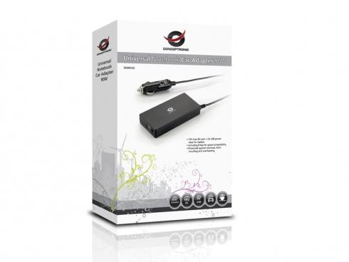 Conceptronic CNB90CAR Universal Notebook Car Adapter, 90w