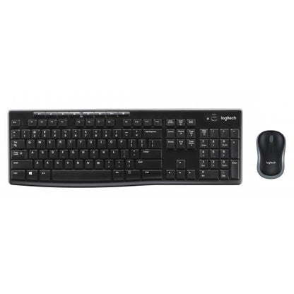 Logitech MK270 920-004509 Wireless Desktop Set black [111-key, 8x hotkey, Optical, Black]