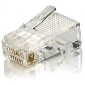 Equip 121143 Cat6 Connector 100PCS, UTP, RJ-45, 11.6 mm, 21.3 mm, 7.94 mm, Transparent