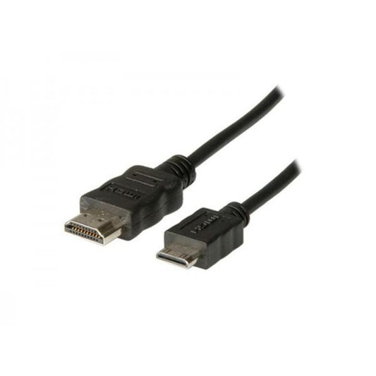 ADJ ADJKOF21045579 High Speed HDMI A/V Cable, Type-A->Type C, M/M, Screened, 2m, Black