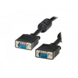 ADJ 320-00012 VGA Cable w/ ferrite core, D-SUB 15-pin, M/M, 3m, Black, Blister