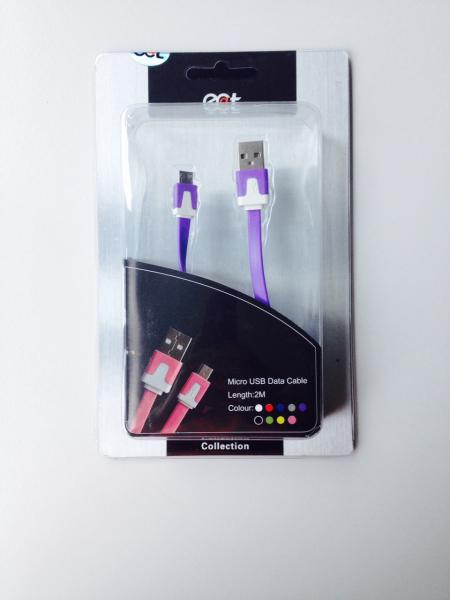 Ecat ECCLTDCS301P Micro USB Data Cable, Paars