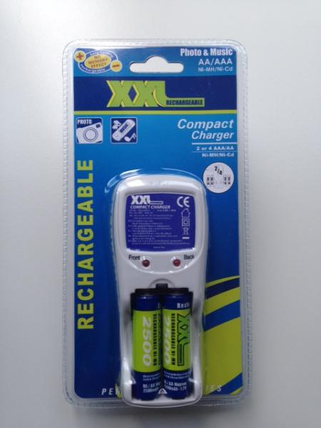 Battery Charger 2 or 4 AAA/AA included 2x AA