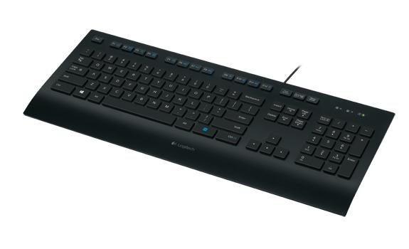 Logitech K280e Keyboard [USB, Full-size, Numpad, Spill-resistant, Palm rest, Black]