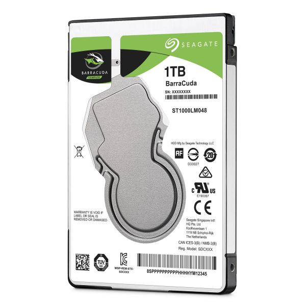 Seagate ST1000LM048 Barracuda HDD, 1TB, 2.5", SATA3 6Gbps, 5400 RPM, 128MB, 1.7W