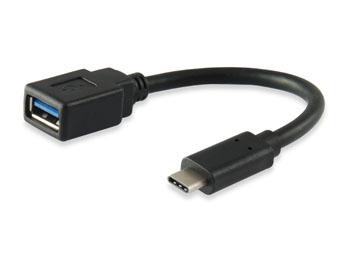 Equip 133455 USB 3.0 Cable Type C Male to Type A Female, 15cm