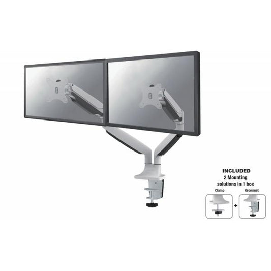 Neomounts NM-D750DWHITE NeoMounts TV/ Monitor Full Motion Dual Desk Gas-spring Mount, 2x