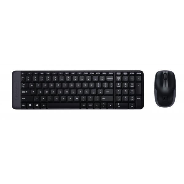 Logitech MK220 920-003161 Mini Keyb/Mouse desktop Combi set [RF Wireless/ Optical, Scroll, Black]