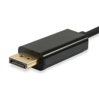 Equip 133467 USB Type-C to DisplayPort Cable, Male/ Male, Straight, 1.8 m, Black