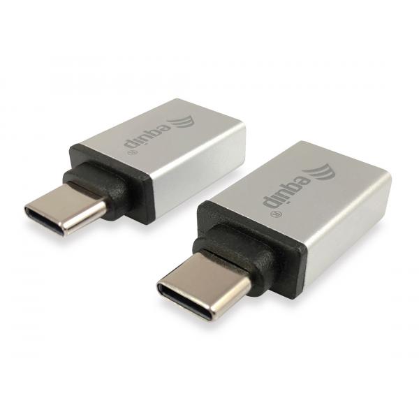 Equip 133473 USB adapter, USB Type C -> USB Type A, Male/Female, Silver