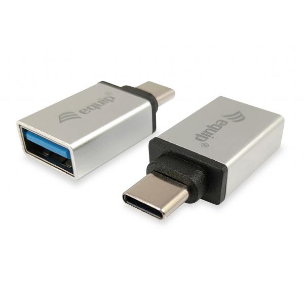 Equip 133473 USB adapter, USB Type C -> USB Type A, Male/Female, Silver