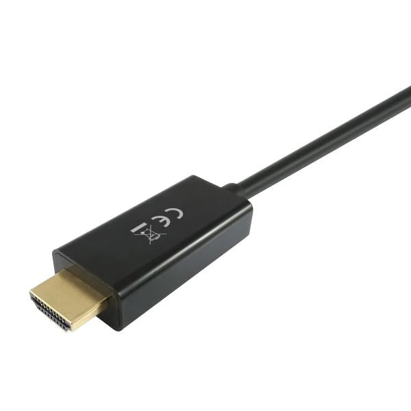 Equip 119391 DisplayPort to HDMI Cable, DisplayPort, HDMI, Male, Male, Straight, 3m, Black