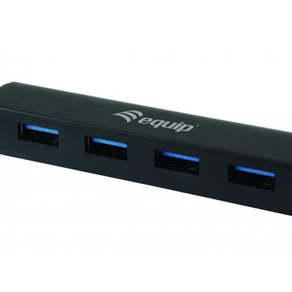 Equip 128953, 4-port USB Hub, USB 3.2 Gen 1 Type-A, 5000 Mbit/s, Black