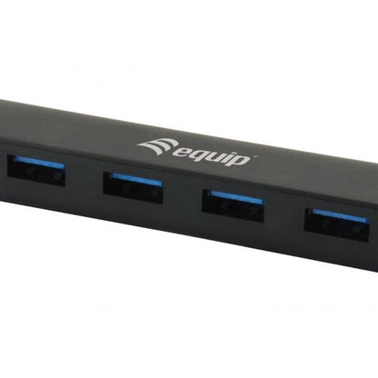 Equip 128954 4-port USB Hub, USB 3.2 Gen 1 Type-C -> USB 3.2 Gen 1 Type-A, 5000 Mbit/s, Black