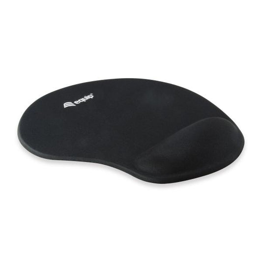 Equip 245014 Gel Mouse Pad, Fabric,Gel,Polyurethane, Wrist rest, Non-slip base, Monotone, Black