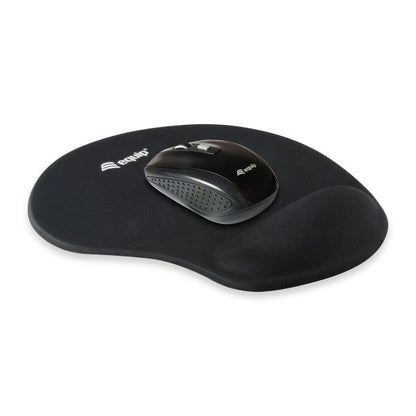 Equip 245014 Gel Mouse Pad, Fabric,Gel,Polyurethane, Wrist rest, Non-slip base, Monotone, Black