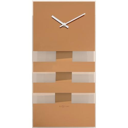 NeXtime klok 2855co Bold Stripes, 38x19 cm, Wall, Copper