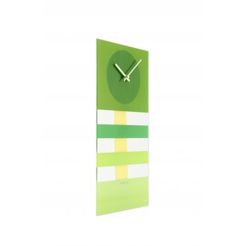 NeXtime klok 2855gn Bold Stripes, 19 x 38 cm, Wall, Green