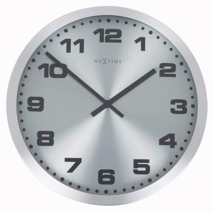 NeXtime klok 2906zw Mercure, Ø25 cm, Wall, Silver