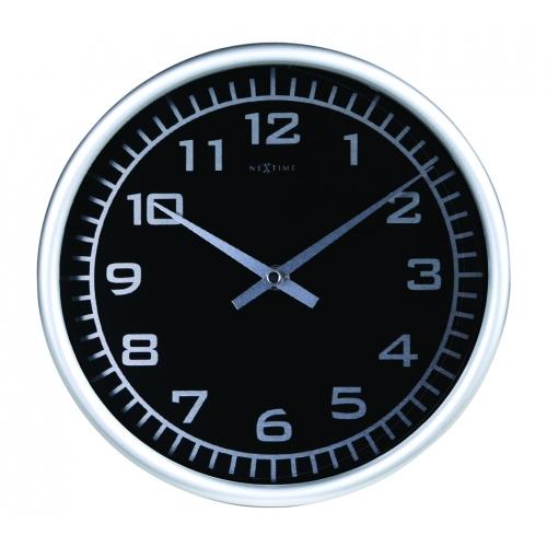 NeXtime klok 2953 Blacky, Ø 25 cm, Wall, Black