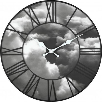 NeXtime klok 3037 Clouds, Ø39 cm, Wall, Black