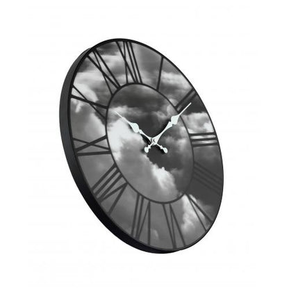 NeXtime klok 3037 Clouds, Ø39 cm, Wall, Black