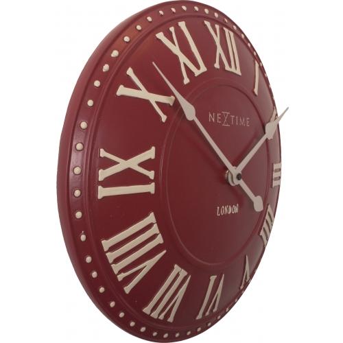 NeXtime klok 3083ro London Roman, Ø34.5 cm, Wall, Red/ White