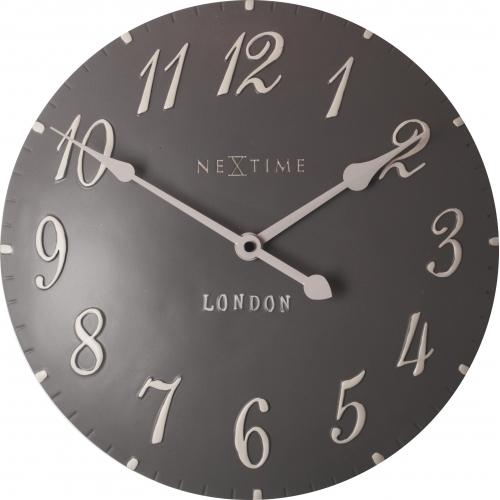 NeXtime klok 3084gs London Arabic, Ø34.5cm, Wall, Gray/ White