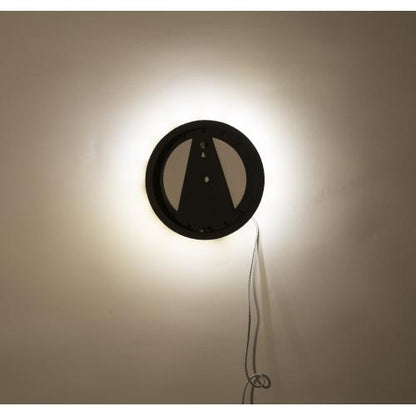 NeXtime klok 3094 Light It Up, Ø18.5 cm, Illumination, Wall, Black