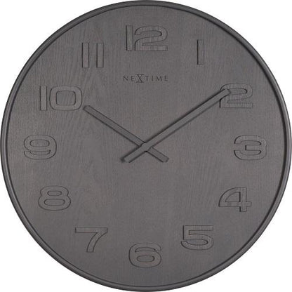 NeXtime klok 3095gs Wood Wood Big, Ø52.8 cm, Wall, Gray