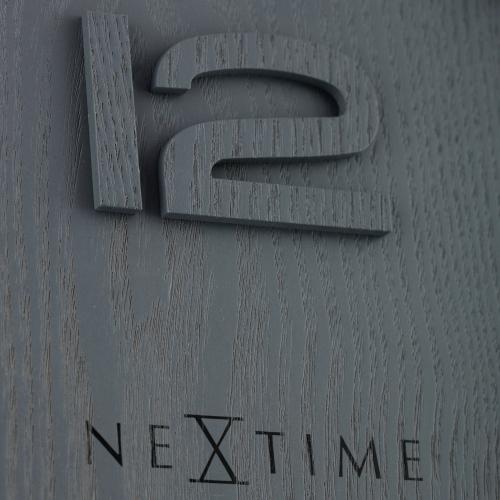 NeXtime klok 3096gs Wood Wood Medium, Ø35.5 cm, Wall, Gray