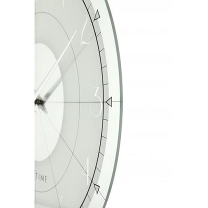 NeXtime klok 8125 Fancy Round, Ø43 cm, Wall, White/Silver