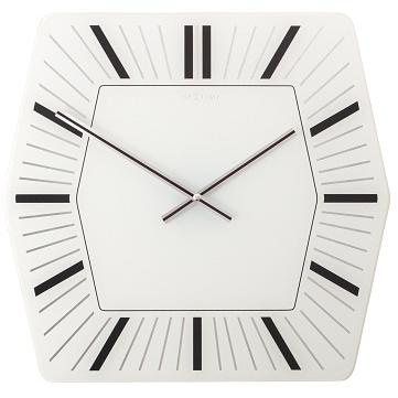 NeXtime klok 8128wi Hexagon, 43x43 cm, Wall, White