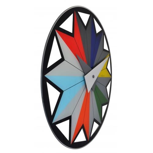 NeXtime klok 8163 Circus, Ø43 cm, Wall, Black/ Multi-color