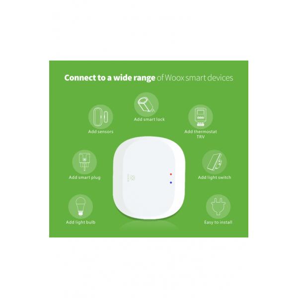 WOOX R7070 Smart Wireless Gateway, WiFi 2.4 Ghz, ZigBee 3.0, max 50 WOOX devices, 10-30m, USB-power