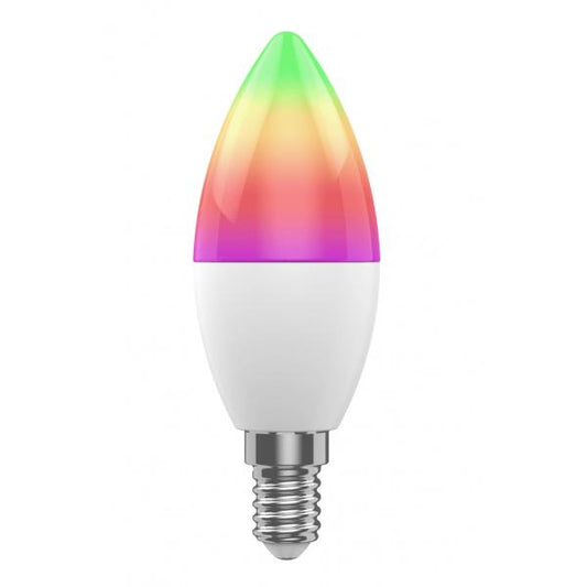 WOOX R9075 Smart RGB LED Bulb, WiFi, E14, CCT, Google Assistant & Amazon Alexa