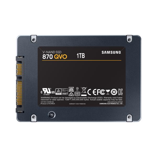 Samsung MZ-77Q1T0BW 870 QVO SSD, 1000 GB, 2.5", SATA3 6 Gbit/s, V-NAND MLC, 560 MB/s, 98000 IOPS