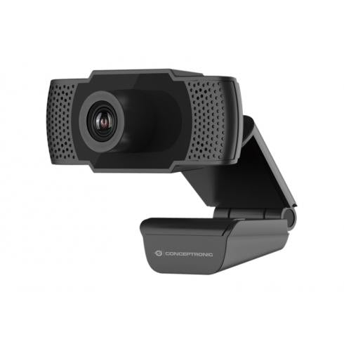 Conceptronic AMDIS01B Full HD Webcam with Microphone, USB, 2 MP, 1920 x 1080p 30 fps, H.264, 90°