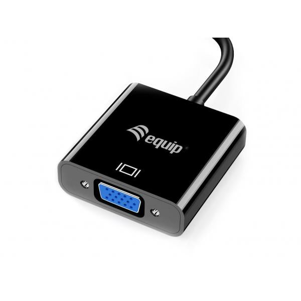 Equip 133384 USB 3.0 to VGA Adapter, 1080p, USB 3.2 Gen 1, USB Type-A, VGA (D-Sub) output