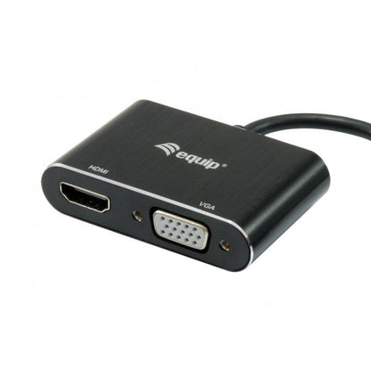 Equip 133386 USB to HDMI/VGA adapter, USB 3.2 Gen 1 Type-A, HDMI output, 1920 x 1080 pixels