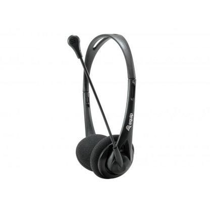 Equip 245302 Chat Headset, 3.5mm, Head-band, Calls & Music, Binaural, Rotary, Black