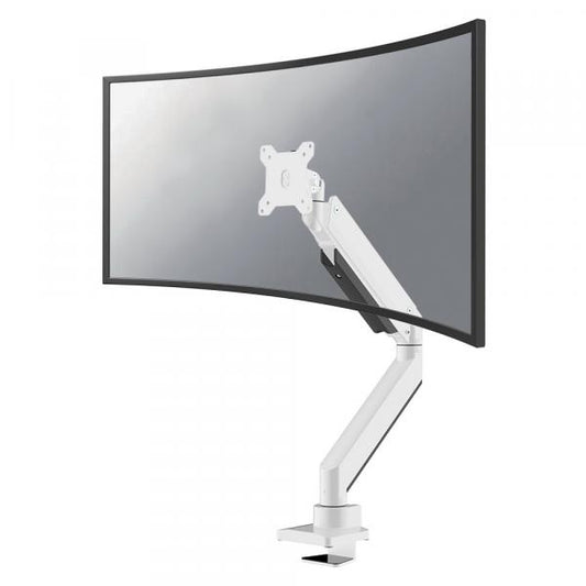 Neomounts NM-D775WHITEPLUS curved screen desk mount, 49", 18 kg, 100mm, clamp/bolt, white