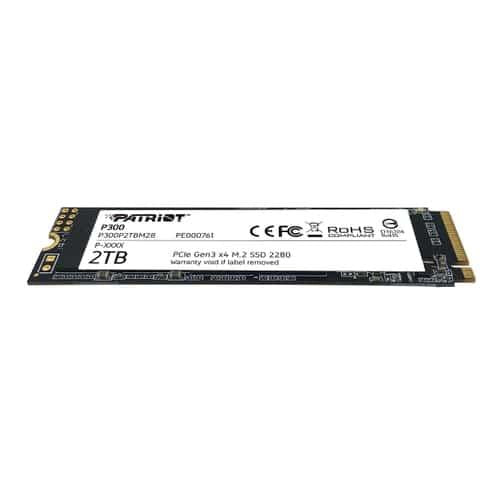 Patriot P300P2TBM28 P300 SSD, 2TB, M.2 2280, PCIe 3x4, NAND, HMB Cache, 2100/1650 MB/s, 290K IOPS