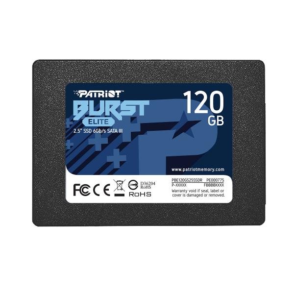 Patriot PBE120GS25SSDR BURST ELITE SSD, 120GB, SATA3, 540 MB/s, Black