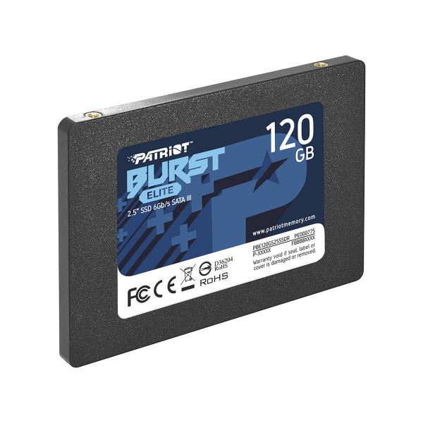 Patriot PBE120GS25SSDR BURST ELITE SSD, 120GB, SATA3, 540 MB/s, Black