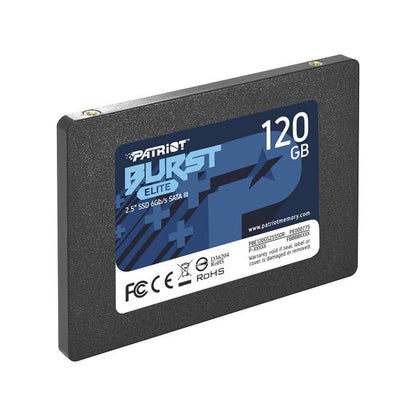 Patriot PBE120GS25SSDR BURST ELITE SSD, 120GB, SATA3, 540 MB/s, Black