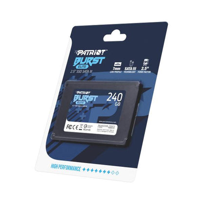 Patriot PBE240GS25SSDR BURST ELITE SSD, 240GB, 2.5", SATA3, 450MB/s, TRIM